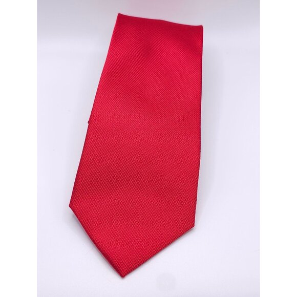 Van Heusen Mens Classic Solid Red Necktie - Picture 6 of 16